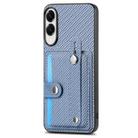 For Samsung Galaxy S25 Edge 5G Wristband Kickstand Wallet Back Phone Case with Tool Knife(Blue) - 2