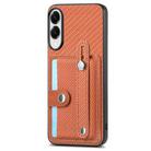 For Samsung Galaxy S25 Edge 5G Wristband Kickstand Wallet Back Phone Case with Tool Knife(Brown) - 2