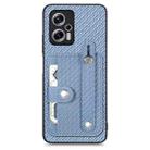 For Redmi Note 11T Pro 5G Wristband Kickstand Card Wallet Back Phone Case with Tool Knife(Blue) - 1