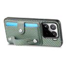 For Xiaomi 15 Wristband Kickstand Card Wallet Back Phone Case with Tool Knife(Green) - 3