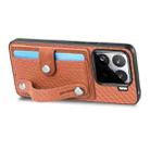For Xiaomi 15 Pro Wristband Kickstand Card Wallet Back Phone Case with Tool Knife(Brown) - 3