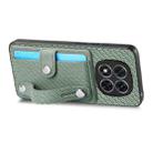 For Redmi Note 14 Pro+ 5G Wristband Kickstand Card Wallet Back Phone Case with Tool Knife(Green) - 3