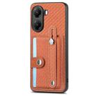 For Redmi Turbo 4 Wristband Kickstand Card Wallet Back Phone Case with Tool Knife(Brown) - 2