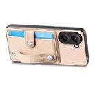 For Redmi Turbo 4 Wristband Kickstand Card Wallet Back Phone Case with Tool Knife(Khaki) - 3