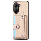 For Xiaomi Poco X7 Pro Wristband Kickstand Card Wallet Back Phone Case with Tool Knife(Khaki) - 2