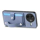 For Redmi K80 Pro / Poco F7 Ultra Wristband Kickstand Card Wallet Back Phone Case with Tool Knife(Blue) - 3