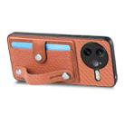 For Redmi K80 Pro / Poco F7 Ultra Wristband Kickstand Card Wallet Back Phone Case with Tool Knife(Brown) - 3