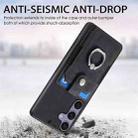 For Samsung Galaxy S25+ 5G Retro Skin-feel Ring Card Wallet Phone Case(Black) - 3