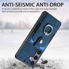 For Samsung Galaxy S25+ 5G Retro Skin-feel Ring Card Wallet Phone Case(Blue) - 3