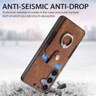 For Samsung Galaxy S25+ 5G Retro Skin-feel Ring Card Wallet Phone Case(Brown) - 3