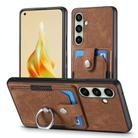 For Samsung Galaxy A56 5G Retro Skin-feel Ring Card Wallet Phone Case(Brown) - 2