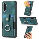 For Samsung Galaxy A36 Retro Skin-feel Ring Card Wallet Phone Case(Green) - 1