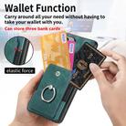 For Samsung Galaxy A36 Retro Skin-feel Ring Card Wallet Phone Case(Green) - 3