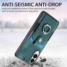 For Samsung Galaxy S25 Edge 5G Retro Skin-feel Ring Card Wallet Phone Case(Green) - 3
