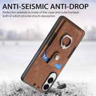 For Samsung Galaxy S25 Edge 5G Retro Skin-feel Ring Card Wallet Phone Case(Brown) - 3