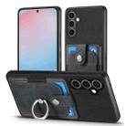 For Samsung Galaxy S24 FE 5G Retro Skin-feel Ring Card Wallet Phone Case(Black) - 2