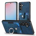 For Samsung Galaxy S24 FE 5G Retro Skin-feel Ring Card Wallet Phone Case(Blue) - 2
