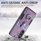 For Samsung Galaxy S24 FE 5G Retro Skin-feel Ring Card Wallet Phone Case(Purple) - 3
