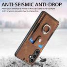 For Samsung Galaxy S24 FE 5G Retro Skin-feel Ring Card Wallet Phone Case(Brown) - 3