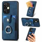 For OnePlus Nord CE 3 Lite Retro Skin-feel Ring Card Wallet Phone Case(Blue) - 1