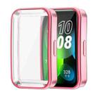 For Huawei Band 8 / 9 ENKAY Hat-Prince Full Coverage Electroplated Soft TPU Watch Case with Screen Protection(Pink) - 1