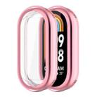 For Xiaomi Mi Band 8 ENKAY Hat-Prince Full Coverage Electroplated Soft TPU Watch Case with Screen Protection(Pink) - 1