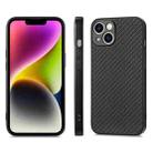 For iPhone 14 Pro Max Carbon Fiber Texture Leather Back Cover Phone Case(Black) - 1