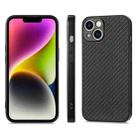 For iPhone 11 Pro Max Carbon Fiber Texture Leather Back Cover Phone Case(Black) - 1