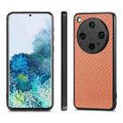 For OPPO Find X8 Ultra Carbon Fiber Texture Leather Back Cover Phone Case(Brown) - 2