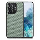 For Realme Neo7 Carbon Fiber Texture Leather Back Cover Phone Case(Green) - 1