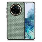 For Realme 14 Pro Carbon Fiber Texture Leather Back Cover Phone Case(Green) - 1