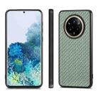 For Realme 14 Pro Carbon Fiber Texture Leather Back Cover Phone Case(Green) - 2