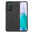 For vivo T1 Carbon Fiber Texture Leather Back Cover Phone Case(Black) - 1