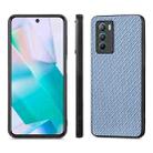 For vivo T1 Carbon Fiber Texture Leather Back Cover Phone Case(Blue) - 2