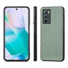 For vivo T1 Carbon Fiber Texture Leather Back Cover Phone Case(Green) - 2