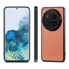 For vivo X200 Ultra Carbon Fiber Texture Leather Back Cover Phone Case(Brown) - 2
