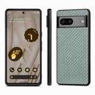 For Google Pixel 7A Carbon Fiber Texture Leather Back Cover Phone Case(Green) - 2