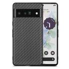 For Google Pixel 6 Pro Carbon Fiber Texture Leather Back Cover Phone Case(Black) - 1