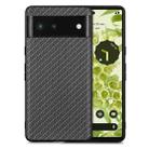 For Google Pixel 6 Carbon Fiber Texture Leather Back Cover Phone Case(Black) - 1