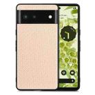 For Google Pixel 6 Carbon Fiber Texture Leather Back Cover Phone Case(Khaki) - 1