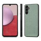 For Samsung Galaxy A14 5G Carbon Fiber Texture Leather Back Cover Phone Case(Green) - 2