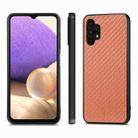 For Samsung Galaxy A32 5G Carbon Fiber Texture Leather Back Cover Phone Case(Brown) - 2