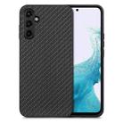 For Samsung Galaxy A54 5G Carbon Fiber Texture Leather Back Cover Phone Case(Black) - 1