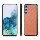 For Samsung Galaxy S25+ 5G Carbon Fiber Texture Leather Back Cover Phone Case(Brown) - 2