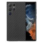 For Samsung Galaxy S25 Ultra 5G Carbon Fiber Texture Leather Back Cover Phone Case(Black) - 1