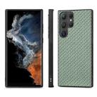 For Samsung Galaxy S25 Ultra 5G Carbon Fiber Texture Leather Back Cover Phone Case(Green) - 2