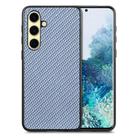 For Samsung Galaxy A36 Carbon Fiber Texture Leather Back Cover Phone Case(Blue) - 1