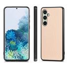 For Samsung Galaxy A56 5G Carbon Fiber Texture Leather Back Cover Phone Case(Khaki) - 2