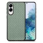 For Samsung Galaxy S25 Edge 5G Carbon Fiber Texture Leather Back Cover Phone Case(Green) - 1