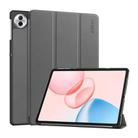 For Honor Pad 10 12.1 ENKAY Tri-fold Custer Texture Leather Smart Tablet Case(Grey) - 1